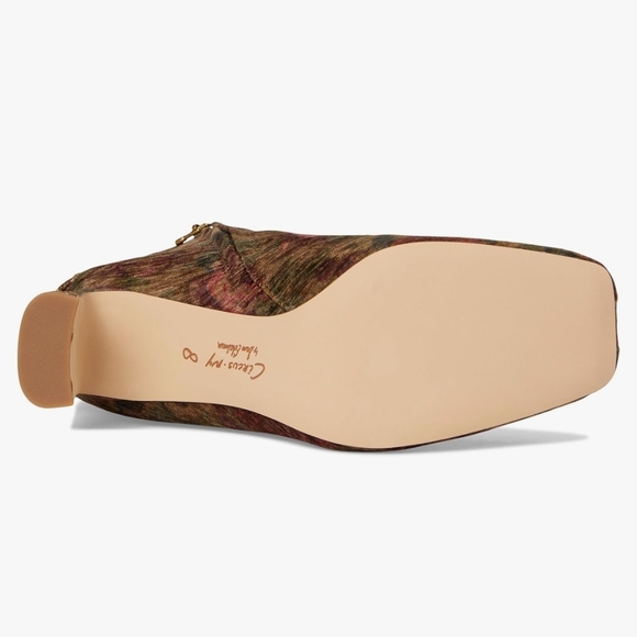 Circus NY by Sam Edelman Kendra Lace-Up Ankle Boot Golden Pear Brocade Multi 9M - Picture 5 of 6